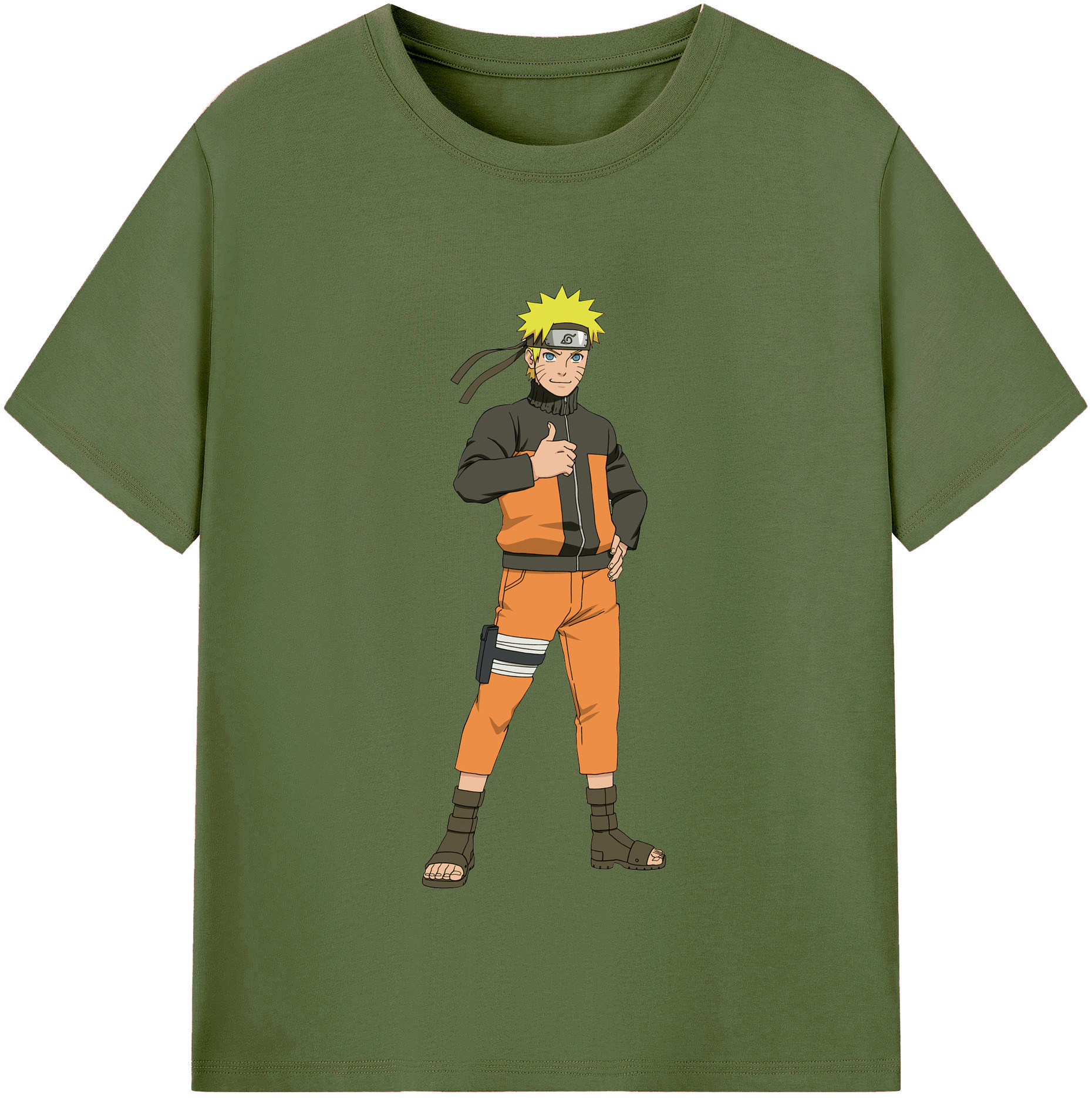 （画像用） NARUTO -ナルト- うずまき ナルト Uzumaki Naruto 綿100％半袖Tシャツ（フロントプリント）